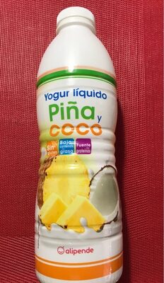Yogur liquido piña y coco