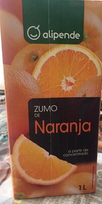 Zumo de naranja front packaging