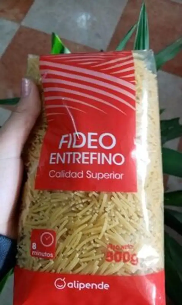Fideo entrefino nutrition facts table