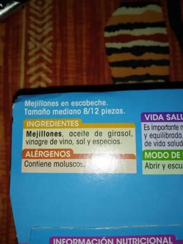 Unknown ingredients label