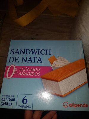 Sandwich de nata 0% azucares añadidos