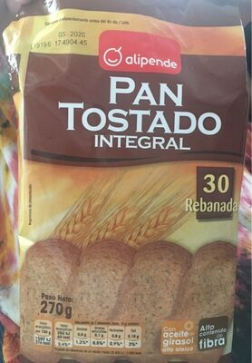 Pan tostado integral