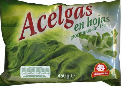 Acelgas en hojas congeladas "Alipende"