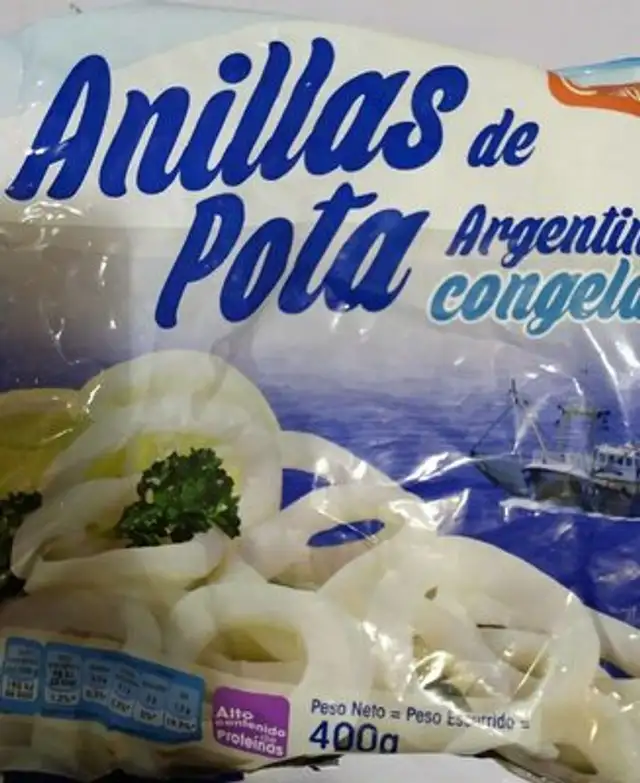 Anillas de pota argentina congeladas