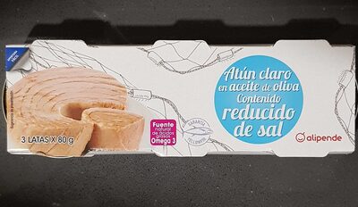 Atun claro en aceite de oliva redicido en sal