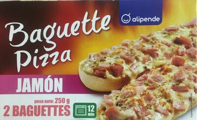Baguette pizza jamón