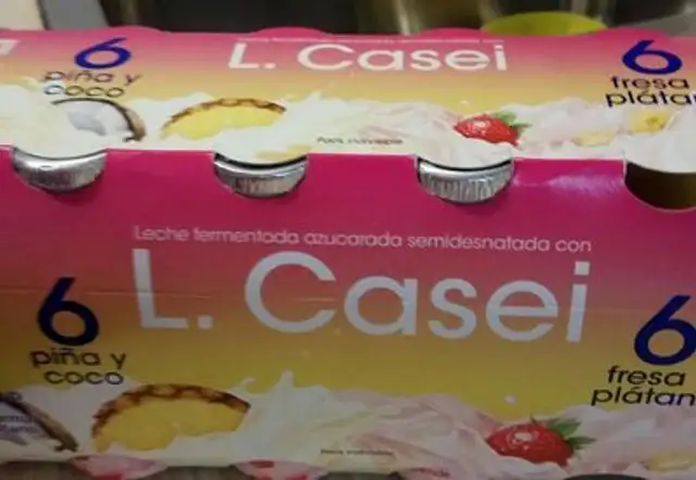 Leche fermentada azucarada semidesnatada con lcasei