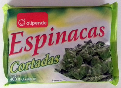 Espinacas cortadas
