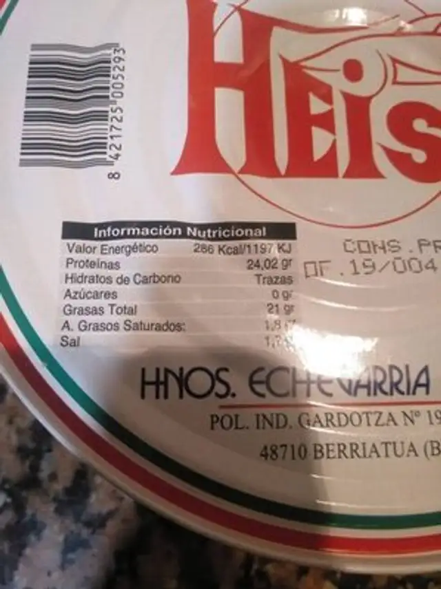 Bonito en aceite de girasol nutrition facts table
