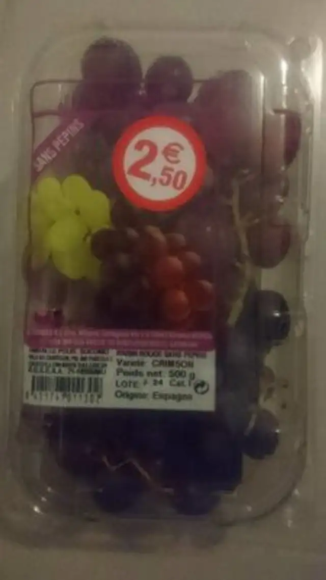 Raisin rouge sans pépins