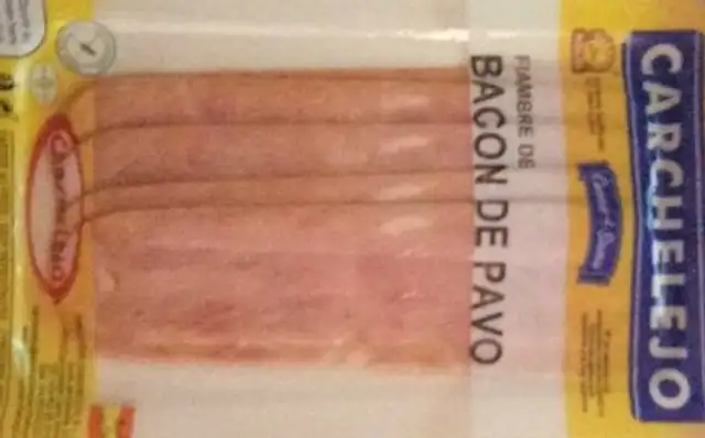 fiambre bacon de pavo