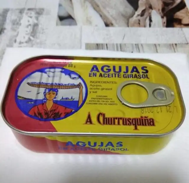 Agujas en aceite de girasol
