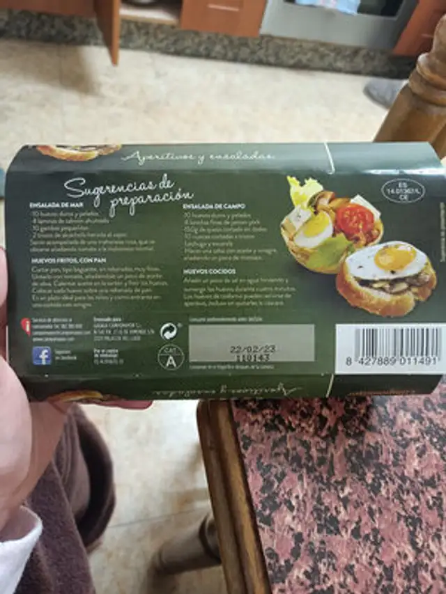Unknown nutrition facts table