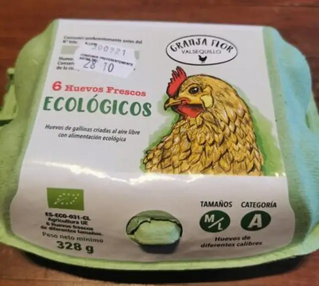 Huevos ecológicos granja flor