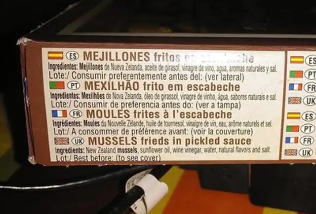 Mejillones fritos en escabeche nutrition facts table