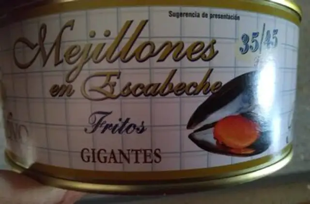 Mejillones en escabeche fritos gigantes