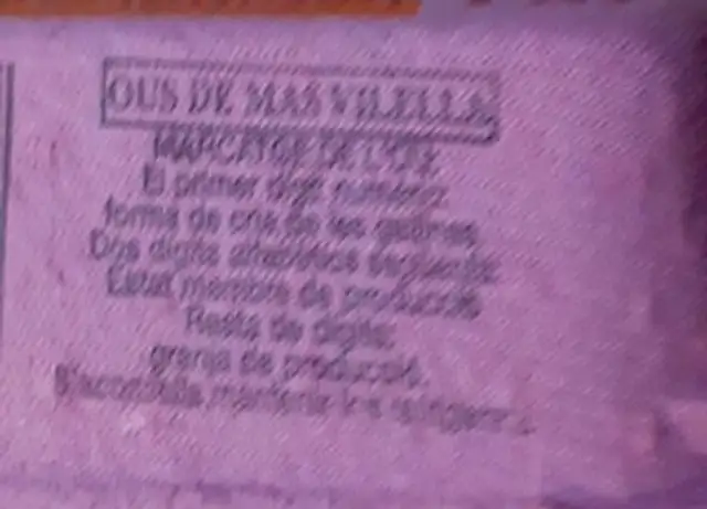 Ous Grossos - Mas Vilella nutrition facts table