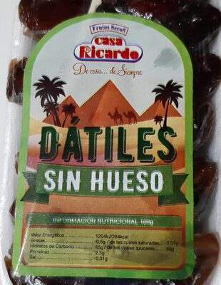 Dátiles sin hueso front packaging