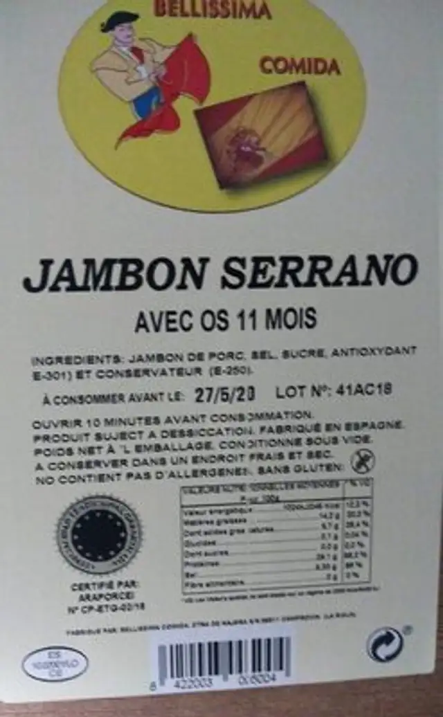 Jambon Serrano 11 mois