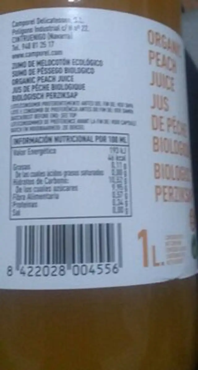 Zumo melocotón