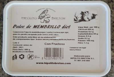 Dulce de membrillo diet