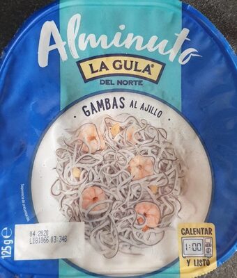 Gulas con Gambas al Ajillo. Alminuto