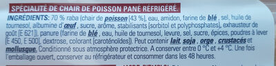 Rabas de poisson ingredients label