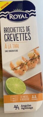 Brochette de crevettes a la Thai