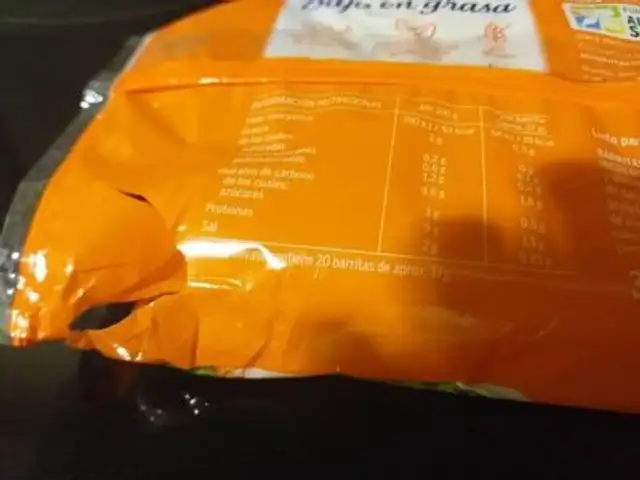 Barritas de surimi refrigeradas nutrition facts table