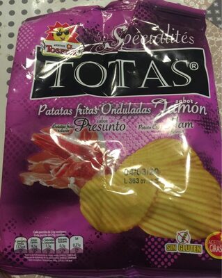 Patatas fritas onduladas jamón