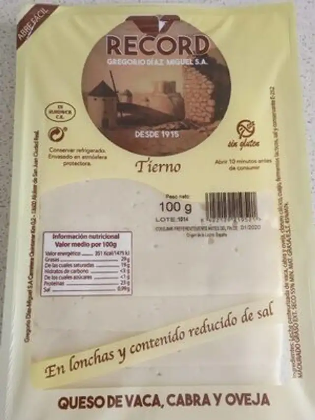 Queso tierno vaca, cabra, oveja