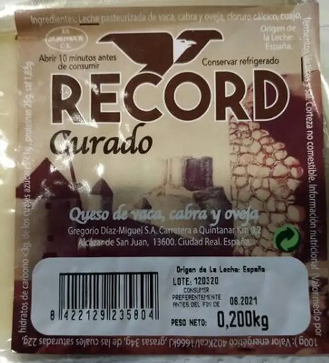 Queso curado de vaca, cabra y oveja