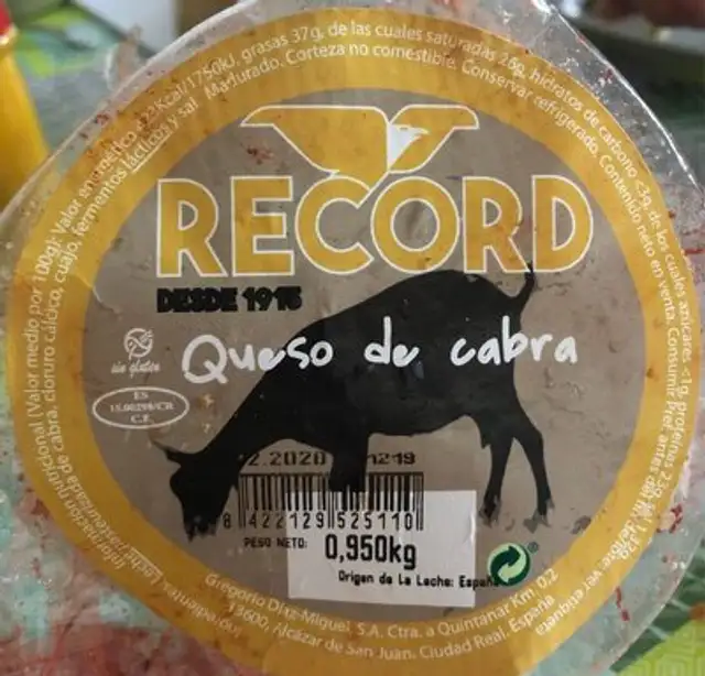 Queso de cabra nutrition facts table
