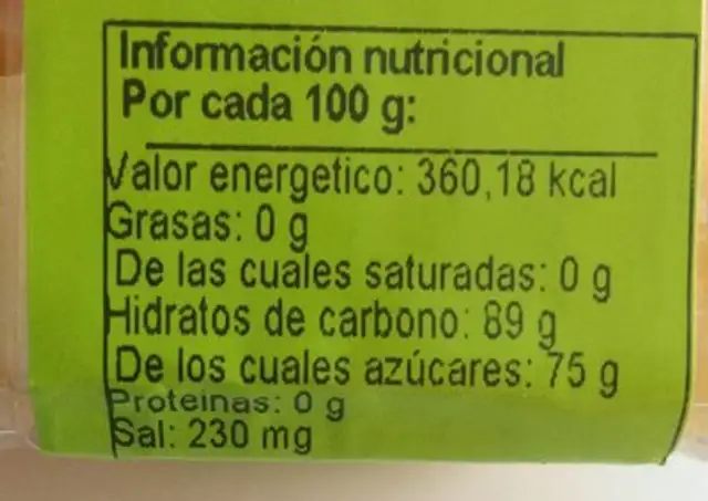 Pomme sechée nutrition facts table