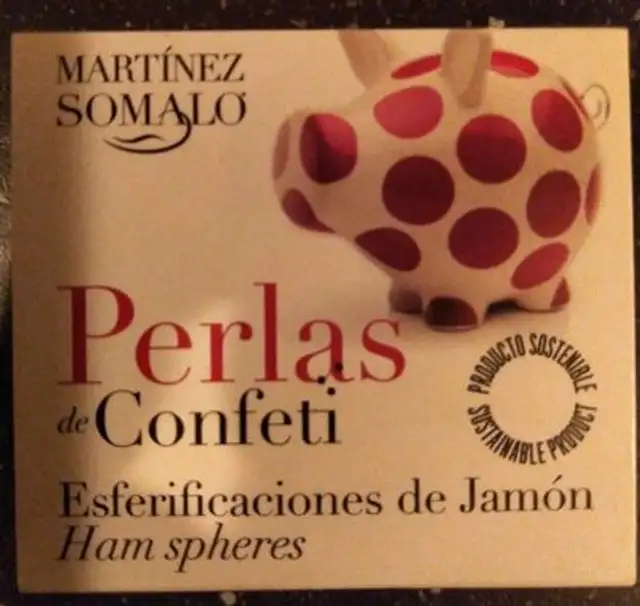 Perlas de confeti - Esterificaciones de jamón