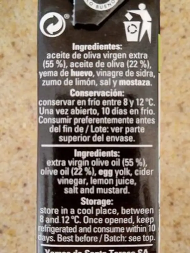 Unknown ingredients label