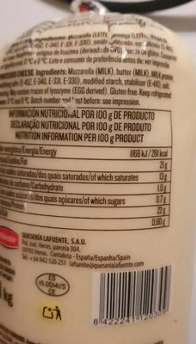 Pizzabella para pizza nutrition facts table
