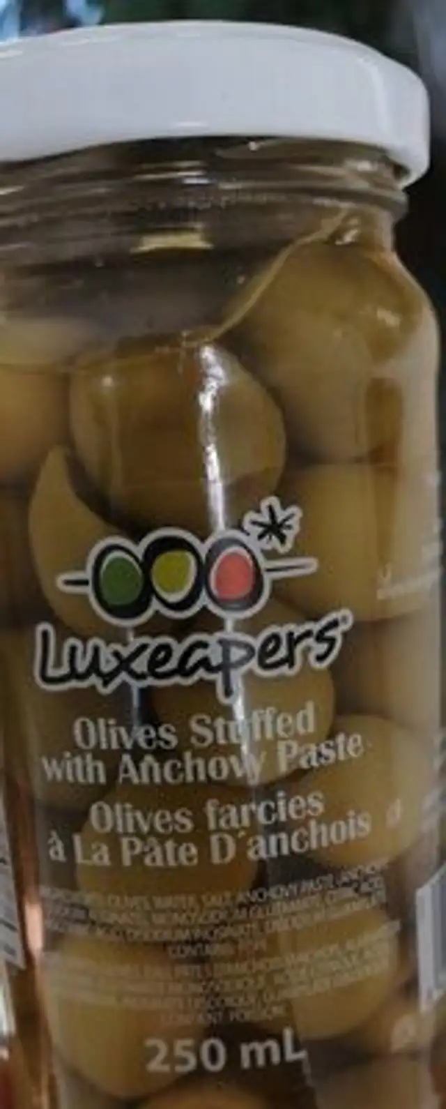 Olives farcies a la pâte d'anchois