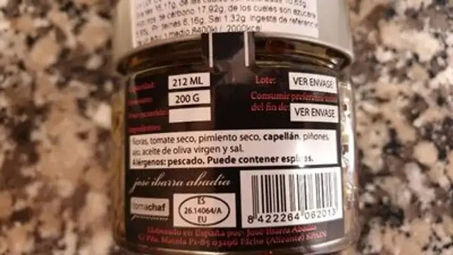 Pipes i carbasses ingredients label