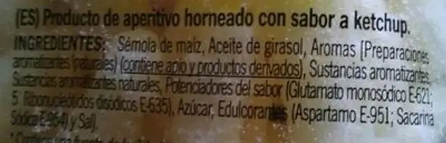 Jumpers 20 centimos ingredients label