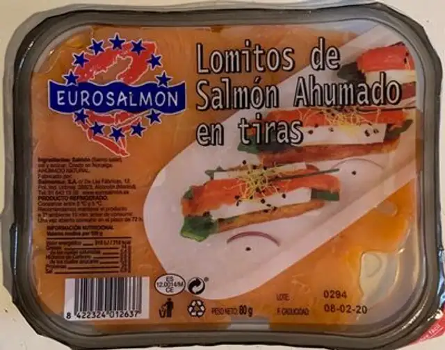 Lomitos de Salmón Ahumado en Tiras