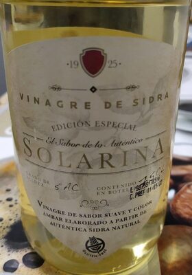 Vinagre de Sidra Solarina front packaging