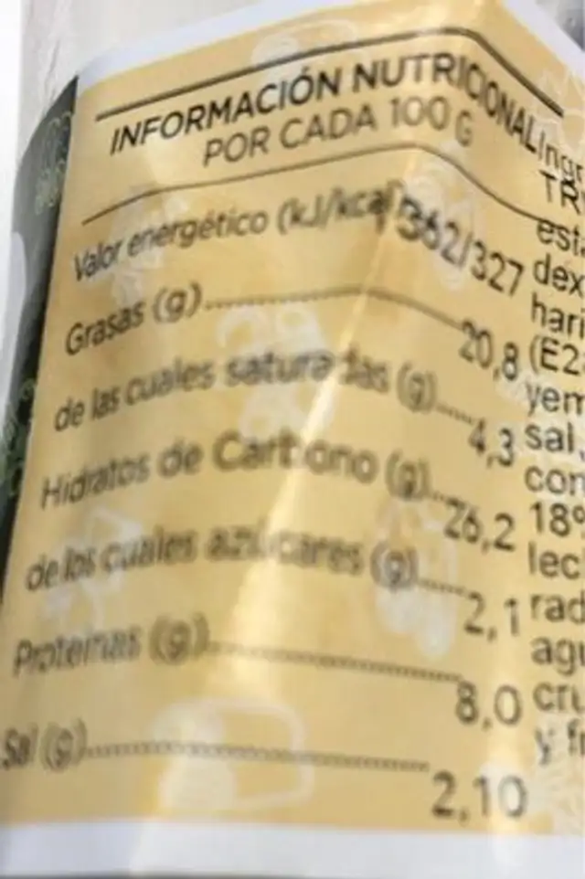 Wrap Salmon y Alcaparras nutrition facts table
