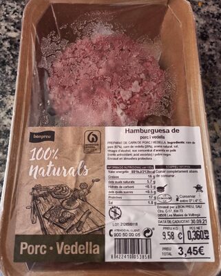 Hamburguesa de cerdo y ternera