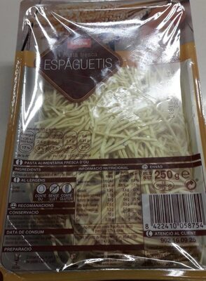 Pasta fresca  (espaguetis ) front packaging