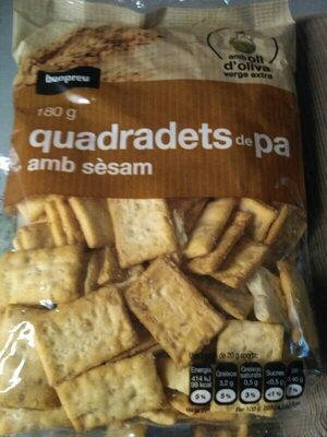 Quadradets de pa amb sesam