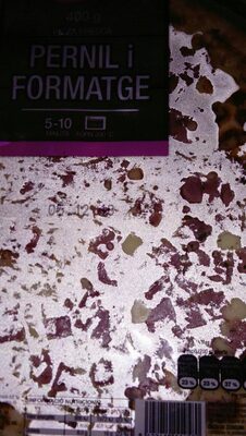 Pizza pernil i formatge front packaging