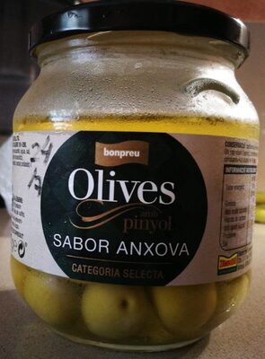 Olivas con piñon sabor anchoa front packaging