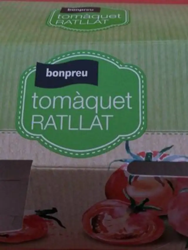 Tomaquet rallat Bonpreu front packaging