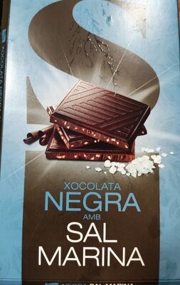 Xocolata negra amb sal marina front packaging